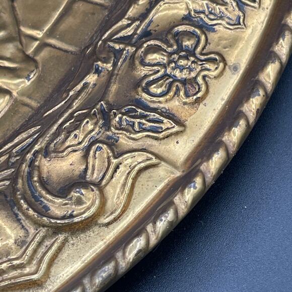 Vtg Decorative Brass Musical Themed Wall Hanging - Made in England - Picture 5 of 9